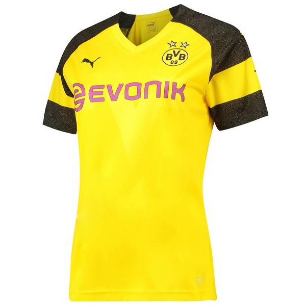 Camiseta Borussia Dortmund 1ª Mujer 2018-2019 Amarillo
